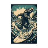 Gator Surfer Matte Vertical Poster
