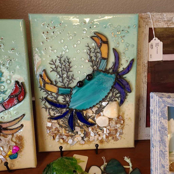 Resin Blue Crab w/sand and shells