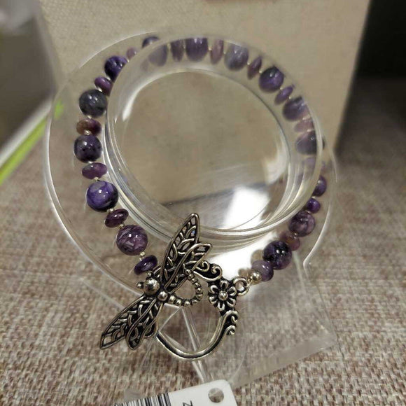 Purple Dragonfly bracelet